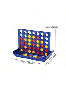 1pc Foldable Connect 4 In A Line Board Game, Classic Party Bingo Chess Family Game Toy, Birthday Gift, Christmas Gift, Party Favor - Multicolor - View 8