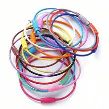 50pcs Colorful Wire Rings Rotating Screw Keychain Key Rings Bag Charms DIY Jewelry Accessories - Multicolor - View 1