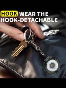 1件装新款USB便携灯包灯露营灯小夜灯帽灯汽车检查灯钥匙扣灯宠物防丢夜灯遛狗神器夜项圈灯 - 多色 - 查看 5