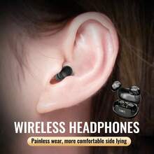 Mini Wireless Earphones, Ultra Small, Cute, Touch Sensitive, Hidden Work Without Flashing Lights - Nhiều màu - Xem 2