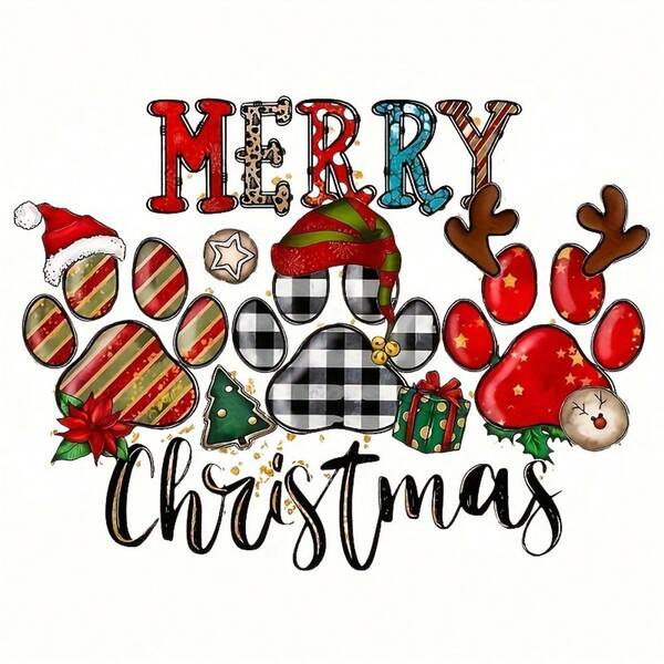 1pc/2pcs/3pcs Holiday Celebration Letter Design, Suitable For T-Shirts, Sweatshirts, Pillows, Backpacks And Handbags, Ideal Holiday Gifts, Holiday Design Items | Durable Printing
