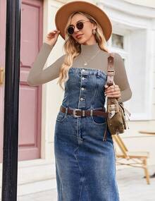 Women Turtleneck Long Sleeve Layer Tops Basic Ribbed Tees Soft Stretch Thermal Undershirts Lightweight Blouse, Fashionable 2025 Style CWSA - 卡其-2 - 查看 3