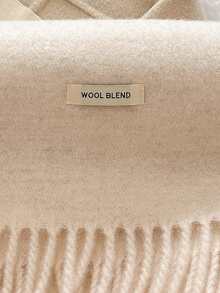 2025韩版纯色流苏冬季围巾，女士保暖针织围巾，高品质秋冬连衣裙围巾