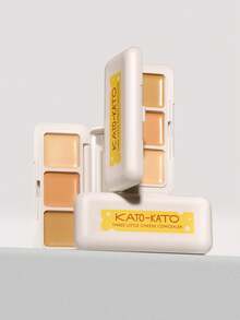 KATO-KATO 3-Color Concealer Palette, Cream Concealer ,Covers Dark Circles, Spots, Scars, Suitable For Dry/Oily Skin, Popular In Asia, Unique & Surprising New Product, Great Gift For Friends/Girlfriend - 02 Butter - View 7