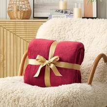 Sofa Blanket Living Room Cover SetFleece Blanket Twin Size, Soft Cozy Twin Blanket, Fuzzy Flannel Blanket Bed, Sofa, Couch, Travel, Camping, 60 X 80 Inches - 紅色 - 查看 3