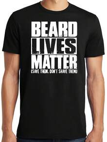 Big Guys Rule Funny Big And Tall King Size Beard Ls Matter T-Shirt - Style 28 - View 1
