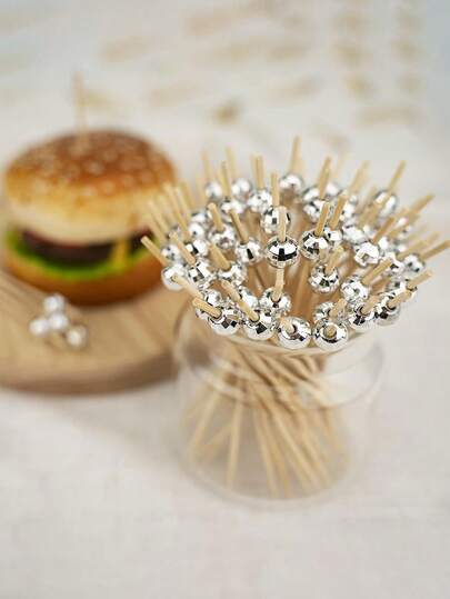 200/100/50/20 piezas de palillos para cócteles, palillos para aperitivos, palillos de bambú multiusos para bebidas y cócteles de 4.7 pulgadas, pinchos para postres y frutas. Adecuado para fiestas, cumpleaños, bodas, regalos de novia, regalos de bebé, ceremonias de graduación, fiestas de solteros, Navidad, Halloween, Acción de Gracias y uso doméstico diario (varios colores disponibles), regalo de Halloween