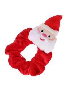 1pc Christmas Hair Scrunchies,Silk Christmas Hair Ties Elastic,With Christmas Tree Santa Claus Elk Soft Elastic Hair Bands,Red And Green Brown Checkered Hair Ties Xmas Ponytail Holders For Women Girls Christmas Decorations Home Christmas Gifts Christmas Decor