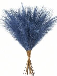 10/20/30/50 Stücke künstliches Schilfgras Boho Deko Faux Pampasgras groß und flauschig, künstliche Fake Blume Rohrkolben Schilfgras als Vase Füllung, Bauernhaus Heim Küche Boho Dekoration, Raum, Hochzeit Party Deko (Königsblau), Valentinstag, Geschenk Geburtstag Abschluss, Künstliche Pflanzen