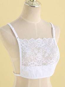 1件女士黑白胸前防走光蕾丝假领装饰内衣，适用于圣诞装饰 - 防走光領子 - 查看 14