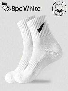 40 peças/30 peças/24 peças Meias Esportivas Confortáveis Unissex, Meias de Algodão, Adequadas para Esportes e Treinamento, Meias Longas para Mulheres, Uso Casual e Empresarial, Antibacterianas, Macias, Pretas e Brancas, Resistentes a Odores, Absorventes de Umidade, Macias e Leves, Adequadas para Outono/Inverno, 20 peças/10 peças/8 peças/6 peças/4 peças/2 peças