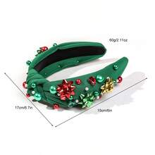 1pc Christmas Pearl Knot Headband, Elegant Hairband For Holiday Atmosphere - Multicolor - View 5