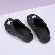 Miniso Sanion Kuromi 女款白色中厚鞋底 Crocs EVA 材质舒适耐磨日常出游新选择（1 件） - 黑色 - 查看 6