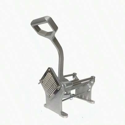 IBERIAN 1 Set Stainless Steel Blade, Aluminum Alloy Body Upgraded Manual French Fry Cutter With 4 Suction Cups, Ergonomic Design For Home And Commercial Use, Silver Vertical Potato Slicer, Suitable For Winter, Christmas Gift