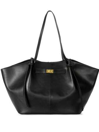 Fashion Large Capacity Trapeze Bag Designer Chic Lock Women Shoulder Bags Luxury Pu Leather Handbags Quality Underarm Bag , Gifts For Women