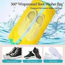 4Pcs Shoe Wash Bag Shoe Cleaning Bag Portable Reusable Shoe Bag For Washing Machine Shoes Laundry With Zipper Shoes Laundry Sneakers Running Suitable For Shoe Bags Yellow