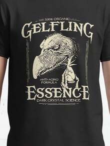 Gelfling Essence Graphics The Dark Crystal Sci Fi Fantasy Regalo para Hombres, Mujeres y Niñas Camiseta Clásica, Camiseta Casual Unisex de Manga Corta, Camiseta Negra para Jóvenes y Adultos, Regalo de Halloween, Regalo de Navidad - Negro - Ver 6