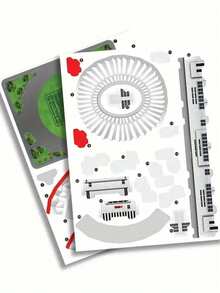 DIY 3D Paper Puzzle Kit - Football Stadium Series | Colorful Assembly Model | Educational Toy For Youngsters & Sports Fans | High-Quality 3D Jigsaw With Detailed Soccer Field Design, Puzzle Toys,The Perfect Halloween Gift For Puzzle Lovers - Multicolor - View 3