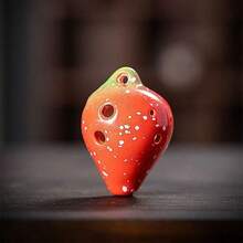 1pc 6-Hole Ceramic Ocarina - Mini Musical Instrument, Creative New Design, With Rope (Random Color) - Multicolor - View 14