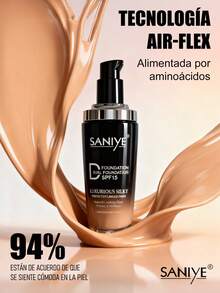 SANIYE Base líquida FPS 15: Opción elegante que crea un acabado suave y delicado. Perfecta para los profesionales exigentes, su textura mate y aterciopelada se aplica con facilidad, proporcionando un maquillaje de larga duración, sin manchas y resistente al agua y al sudor - 105 - Ver 1