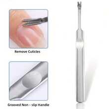 4pcs Stainless Steel Cuticle Trimmer Set - Perfect For Nail Care, Dead Light Beige Removal And Nail Polish Cleaning, Essential Manicure Kit - Bạc - Xem 6
