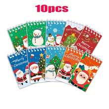 12pcs Christmas Spiral Notebooks, Student Notebooks, Vocabulary Notebooks, Spiral Notebooks, Sketchbooks, Memo Pads, School Supplies, Student Prizes, Party Memo Books, Back To School Stationery, Christmas Memo Pads