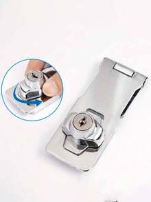 9-Piece 2-In-1 Lock Set: Stainless Steel Drawer Lock, Cabinet Lock And 90 Degree Hasp Lock - Suitable For Shops, Stores And Hotels - Metal Material - Many - View 5