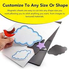 10 Packs A4 & 10 Packs A6 Adhesive Magnet Sheets, Strong Sticky Back Flexible Magnetic Rolls For Crafts, Signs, Whiteboards, DIY Photo Frames, Fridge Organizer