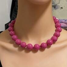 1 Peça Colar de Contas com Efeito de Nuvem de Resina de Estilo Boêmio e Geométrico Redondo, com Fecho de Metal, Joia Artesanal, Adequado para Festivais ou Uso Diário