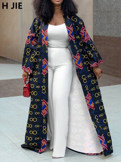 Women Boho Long Sleeve Long Kimono Cardigan With Vibrant Patterned Woven Fabric Ideal For Casual Wear, New Year Robe