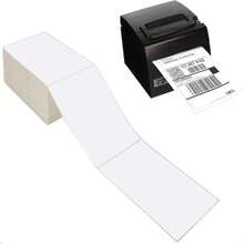 9527 Product Fanfold 4 X 6 Direct Thermal Labels White Perforated Shipping Labels, 500pcs Per Stack,1 Stack - MàuA - Xem 2