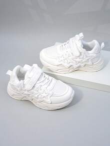 女童运动鞋新款秋季儿童跑步鞋中大童透气休闲鞋幼儿儿童白色运动鞋