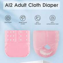 2pcs(1pc Diaper+1pc Insert)Adult Diaper Pants, Unisex Leakproof Waterproof Briefs With Adjustable Side Buttons, Reusable Polyester Lining, Breathable Fabric, Good Absorbency For Incontinence, Suitable For Elderly, Pregnant Women, Postpartum, Disabled, Long Drives - Multicolor - View 9