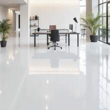 Professional Epoxy Floor Paint Kit (1 Gallon) - Acrylic Concrete Coating For Garages & Basements | Single Component Formula | Scratch Resistant & Low VOC | Ready-To-Use - White - View 2