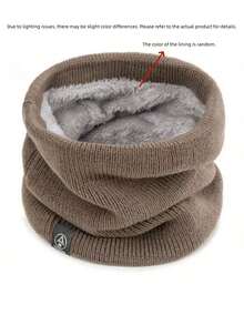 1条加厚抓绒围巾，冬季保暖颈套，男女通用柔软纯色设计，适合户外活动、露营、徒步、滑雪、骑行和日常使用，冬季必备保暖单品，多功能防护面罩围巾，户外运动必备