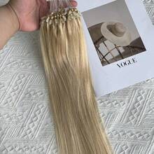 50 Strands Micro Loop Hair Extensions Real Human Hair Utral Smooth And Super Soft Silky Straight Micro Loop Human Hair Extensions For Woman - SP01 - View 4