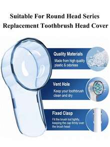 2-8 piezas Cubiertas protectoras antipolvo y coloridas para cepillos de dientes, compatibles con cabezales de repuesto de cepillos de dientes eléctricos de la serie IO. Estuche de almacenamiento higiénico y organizador de baño, accesorio esencial para viajes. - Multicolor - Ver 5