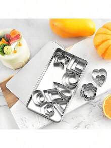 Precision Geometric Cookie Cutter Set, 30-Pack - Food- 430 Stainless Steel, Rust-Proof & Dishwasher  For Home And Commercial Baking​​​ - 銀色 - 查看 6