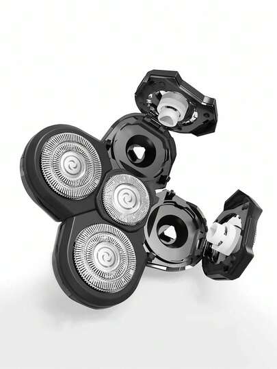 2pcs Electric Shaver Replacement Heads - 5 Blade Design, 5 Heads Electric Shaver Replacement Blades, Stainless Steel And ABS Material Shaving Accessories
