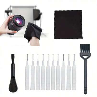 Phone Charging Port Cleaning Brush Computer Keyboard Cleaning Tool Shower Head Clog Remover Plastic Small Brush Keyboard Cleaner Phone Anti-Dust Plug Cleaning Cloth Phone Cleaning Kit