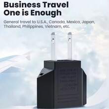 Convertidor Adaptador Enchufe Europeo A Europeo (Mexicano) 2 Piezas - Negro - Ver 5