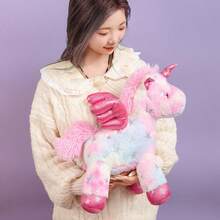 50cm/60cm/75cm/90cm Cute Giant Unicorn Plush Doll, Soft Stuffed Unicorn Doll, Animal Horse Doll, Children Girls Birthday Gift - Multicolor - View 8