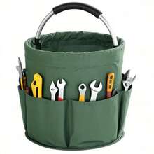 Multifunctional Oxford Cloth Tool Storage Bag - 6-Compartment Large Medium Design, Foldable Space-Saving, Reinforced Handle, Essential Gardening Home Accessory - Multicolor - View 3