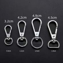 10pcs, Zinc Alloy Hook Hanging Buckle, Suitable For Bag Key Chain Belt,Silver Zinc Alloy Diy Lobster Buckle, Gold Buckle Hook Buckle - Multicolor - View 2