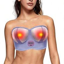 Smart Wireless Electric Vibrating Heated Massage Bra With EMS Patches Ideal Gift For Mother Girlfriend Or Best Friend On Valentine's Day Or Anniversary - Purple - View 8