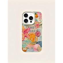 Ocean Elements Bowknot Coconut Pattern TPU Case Suitable For X/XS/XSMAX/11/11Pro/11Pro Max/12/12 Pro/12 Pro Max/13/13 Pro/13 Pro Max/14/14 Pro/14 Pro Max/15/15 Pro Max/15 Pro/16/16 Pro/16 Pro Max,Offering Durable Drop Protection With A Simple Yet Attractive - trắng - Xem 5