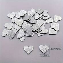 These Small Wooden Hearts, Handmade With Gold And Silver Glitter, Feature A Textured Gold Glitter Heart Shape, Perfect For Adding A Touch Of Luxury And Elegance To Weddings, Anniversaries, Bridal Showers, Or Any High-End Event. - Multicolor - View 7