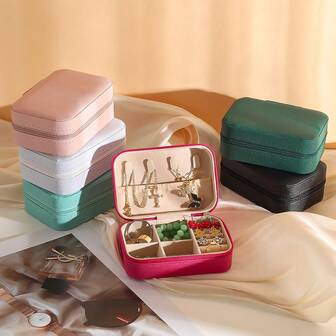 1pc New Women's Jewelry Storage Box, Jewelry Box, Multi-Function Jewelry Box, Jewelry Organization And Storage, Mini Jewelry Box, Jewelry Box, Cabinet Storage Box, Jewelry Box For Necklaces, Earrings, Bracelets, Rings, French Exquisite Jewelry Box, Gold Jewelry Box, Jewelry Storage Box, High-End Exquisite Multi-Layer Lockable Large Capacity Anti-Oxidation Bracelet, Earring, Necklace Jewelry Storage Chest, Tray, Jewelry Storage Box, Multi-Grid Multi-Layer Rings, Bracelets, Pendants, Accessories Hand-Held Jewelry Box