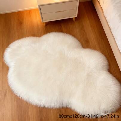 1 pièce Tapis nuage en peluche épaissi, tapis de décoration de salle de bain, matériau moelleux, tapis de salon, tapis de chambre à coucher, tapis d'entrée, tapis de cuisine, tapis de salle de bain, tapis de salle de jeux, tapis de bureau, tapis décoratif, décoration de chambre à coucher, petit tapis, tapis, décoration de la maison, tapis de salon, petit tapis de salon, tapis de chambre à coucher, décoration de la maison de salon, tapis d'extérieur, tapis lavable, convient pour la décoration de fête, rehausse le style de la maison, idéal pour ajouter du charme aux décorations essentielles