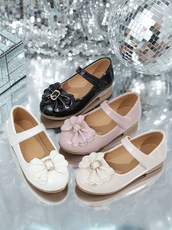 1 par de zapatos planos de mujer con cierre de gancho y bucle de cuero, sencillos y de moda, aptos para uso interior y exterior